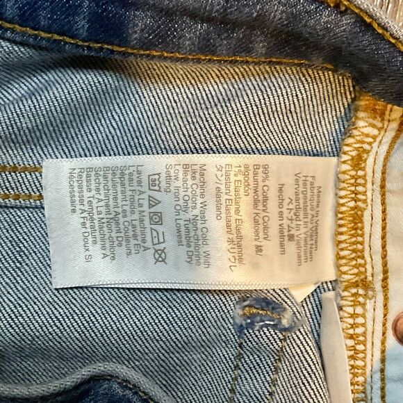 J Crew Mid Rise Flare Crop Denim Jeans‎ Womens Blue Stretch Size 27 - Picture 4 of 8